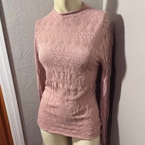 Hem & thread rose color long sleeve blouse sizes blouse size med